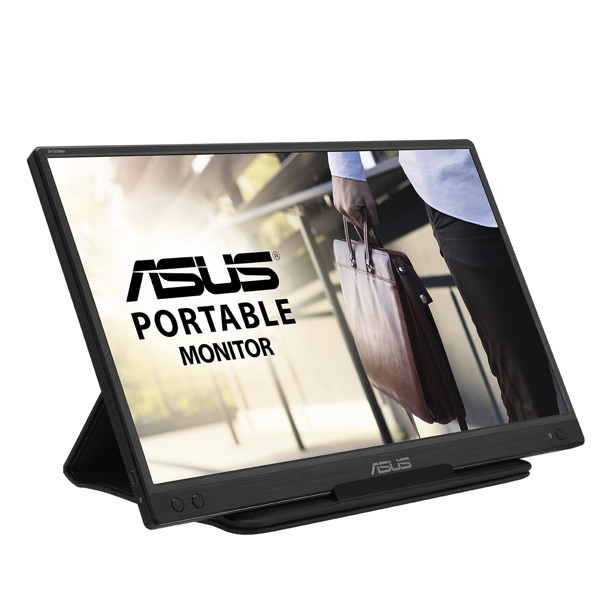 Монитор ASUS ZenScreen MB166C, 15.6" 39.6см LED IPS, Full HD, 5ms, 60Hz, USB-C, Портативен - ASUS-MON-MB166C, 90LM07D3-B01170
