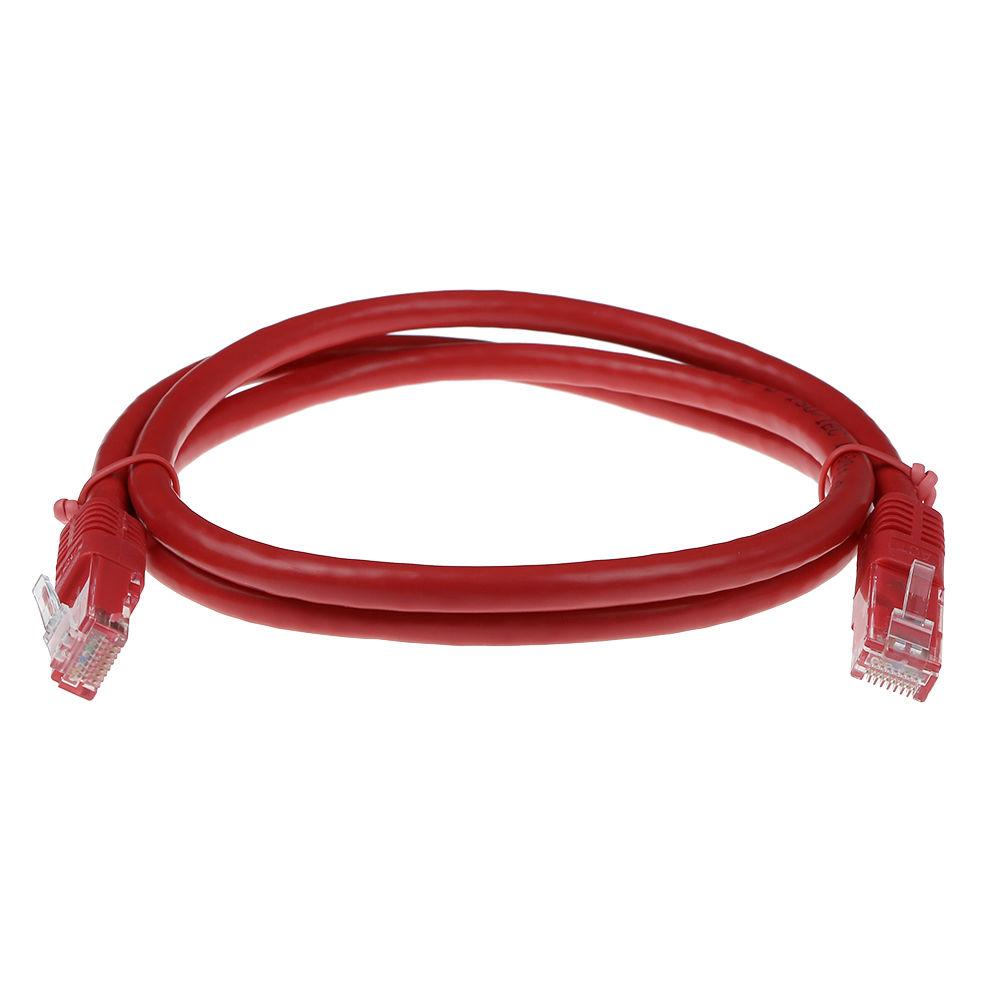 Мрежов пач кабел ACT U/UTP, CAT 6, RJ-45 - RJ-45, 0.5 m, Медни проводници, Червен, Булк опаковка - EWENT-ACT-IB8500