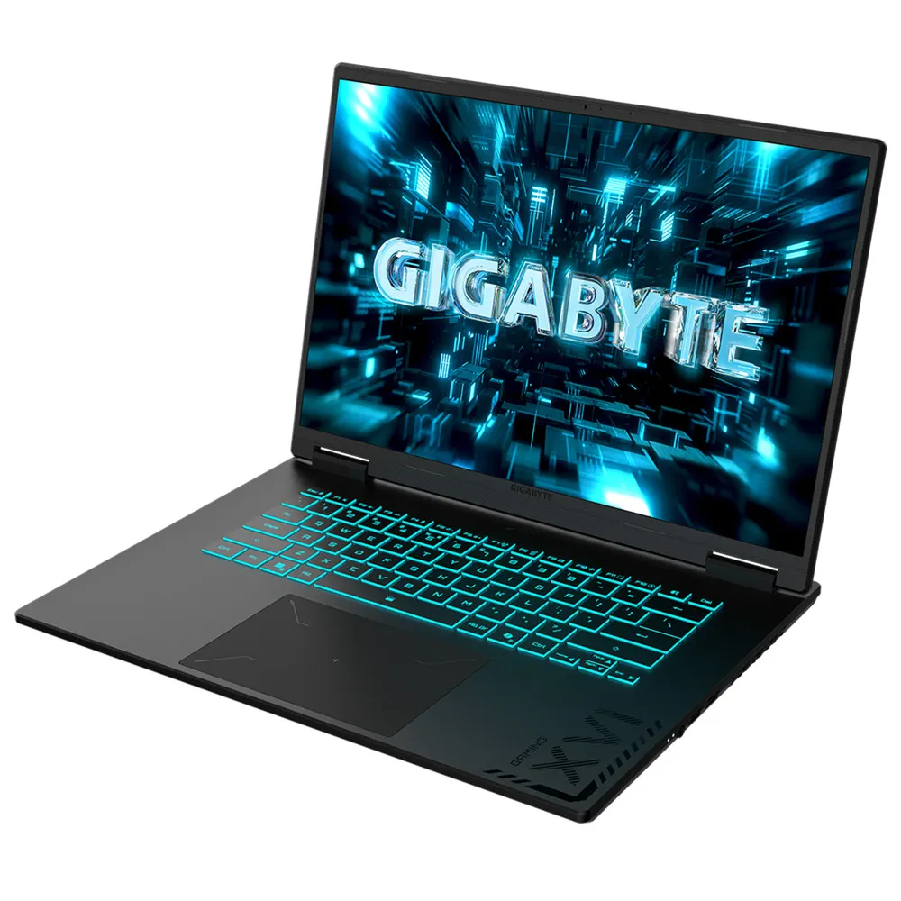 Лаптоп Gigabyte Gaming A16 PRO DXH (DXHG4EECC4SD), десетядрен Intel Core 7 240H 2.5/5.2GHz, 16" (40.64cm) WQXGA IPS 165Hz Anti-Glare Display & GF RTX 5070 Ti 12GB (HDMI), 32GB LPDDR5x, 1TB SSD, 1x USB 3.2 Gen 1 Type-C, No OS, HG4EECC4SD