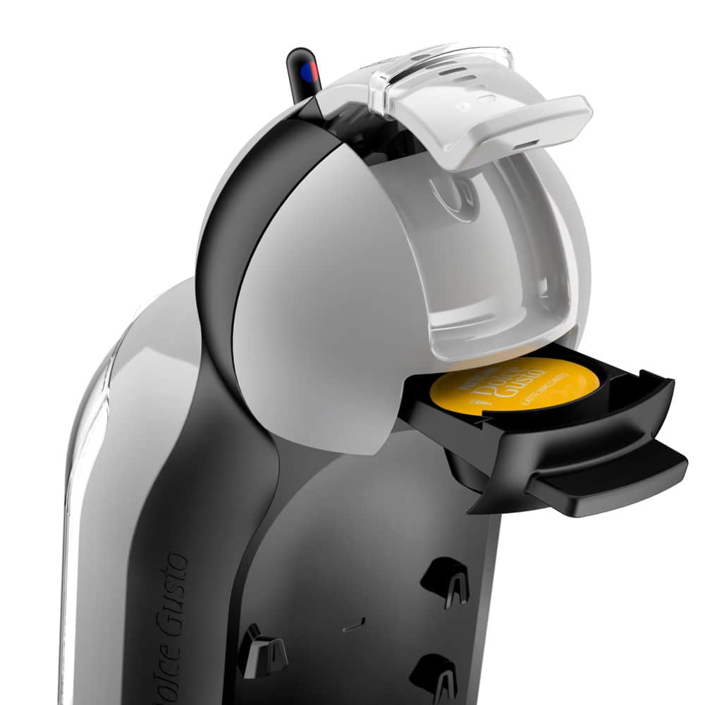 Кафемашина на капсули Krups Nescafe Dolce Gusto Mini Me, 1500W, 15 bar, 0.8 l. обем на резервоара за вода, черно-сива, KP123B10