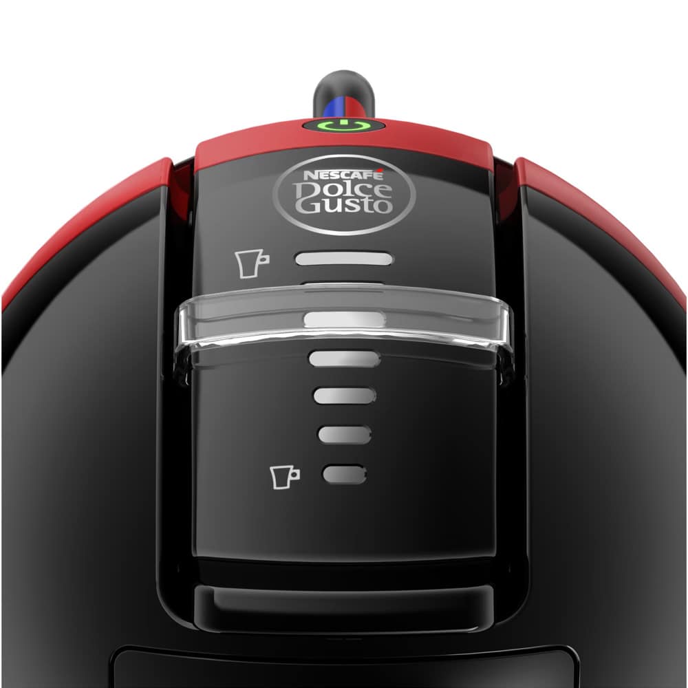 Кафемашина на капсули Krups Nescafe Dolce Gusto Mini Me, 1500W, 15 bar, 0.8 l. обем на резервоара за вода, червенo-черна, KP123H10