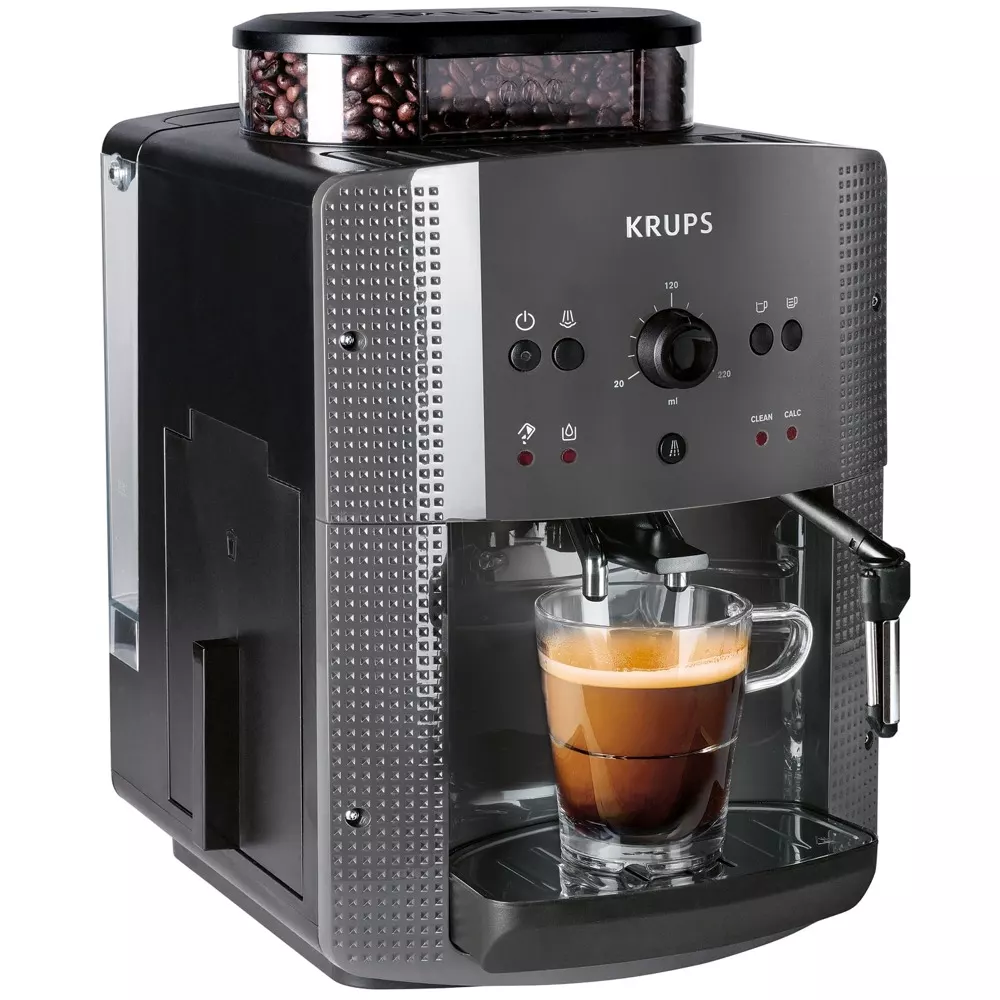 Кафеавтомат Krups Espresseria Automatic, 1450W, 15 bar, 1.7 l. обем на резервоара за вода, мелачка, сив, EA810B70