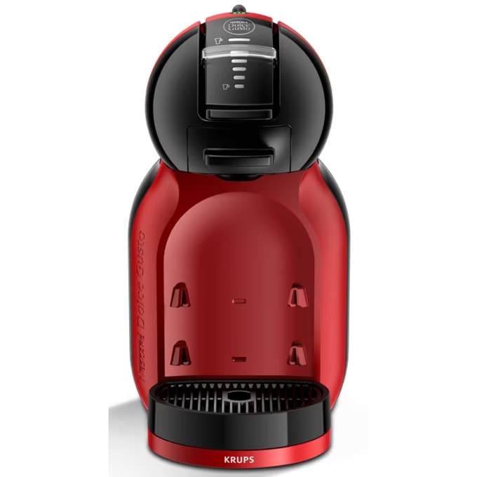 Кафемашина на капсули Krups Nescafe Dolce Gusto Mini Me, 1500W, 15 bar, 0.8 l. обем на резервоара за вода, червенo-черна, KP123H10