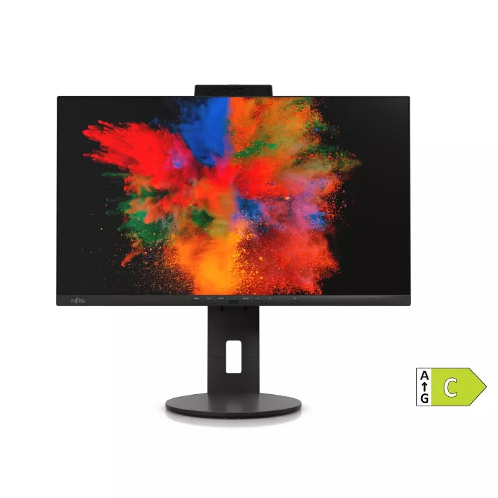 Fujitsu P2410 TS CAM (S26361-K1699-V165), 23.8" (60.45 cm) IPS панел, Full HD, 5ms, 20,000,000:1, 250 cd/m2, DisplayPort, HDMI, USB,  S26361-K1699-V165