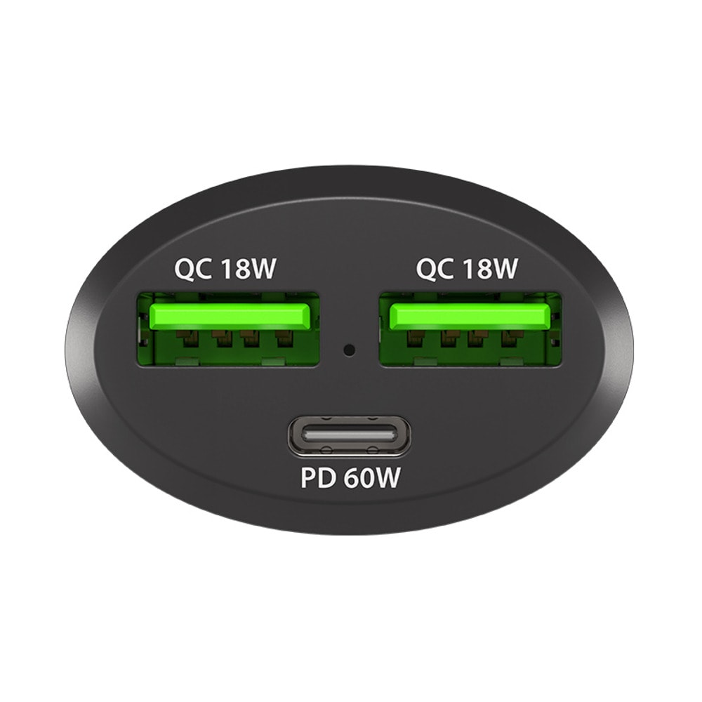 За кола Natec Coney (NUC-1981), от автомобилна запалка към 2x USB-A(ж), 1x USB-C(ж), 20V/3A, черно, PD 3.0, 84W